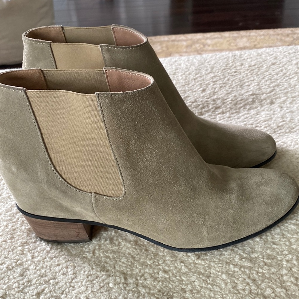 Nude / Tan Golden Goose Suede Slip On Ankle Boots